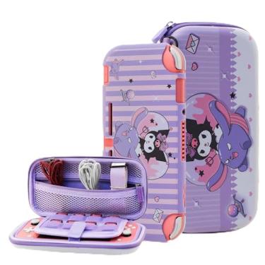 Imagem de HYPERCASE Purple Bunny Switch Lite Carrying Case Cute Travel Accessories, for Switch Lite Console Skin Cover Protector TPU Softshell, HD Screen Protector, Shoulder Strap & 2 Thumb Grips
