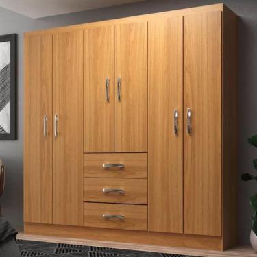 Imagem de Guarda Roupa Casal Sevilha 6 Portas 3 Gavetas - Cinnamomo Cinnamomo