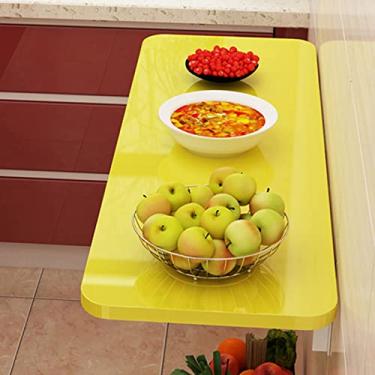 Imagem de Mesas de folha suspensa, mesa dobrável montada na parede, mesa flutuante dobrável para economizar espaço, mesa dobrável flutuante, mesa flutuante montada na parede para mesa de lavanderia de pequenos