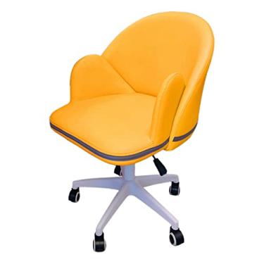 Imagem de Cadeira de escritório ergonômica, cadeiras de mesa giratórias ajustáveis com braços, almofada de apoio lombar para quarto, sala de estar e estudar