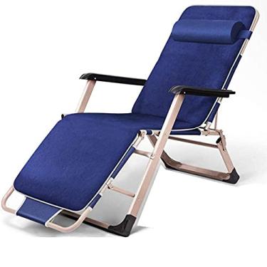 Imagem de Espreguiçadeira, cadeira dobrável, cadeira de acampamento, poltrona portátil para pátio, cadeira externa para piscina, quintal, praia-4