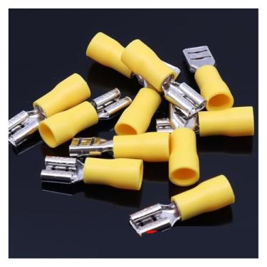 Imagem de FDD5.5-250 FDD5-250 FDD5-250 Terminal de crimpagem elétrica isolado fêmea para 4-6 mm2 conector de fio de cabo 100 peças/pacote FDD