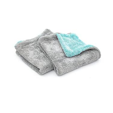 Imagem de The Rag Company - The Liquid8r – Toalha de secagem de microfibra absorvente de mistura 70/30 para carros, caminhões, SUVs, segura para detalhes + sem arranhões, laço torcido, 1100 gsm, 40,6 cm x 40,6