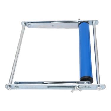 Imagem de Suporte para serra de esquadria com altura ajustável portátil multifuncional de aço inoxidável Suporte para serra de mesa Estrutura de suporte para máquina de corte para projetos (Azul)