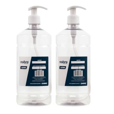 Imagem de Kit 2 Unidades de Frasco Multiuso 1000ml com Tampa Pump – Para Sabonete ou Álcool Gel