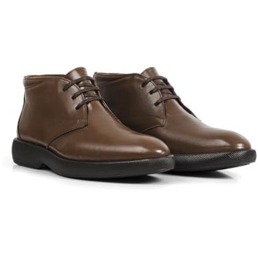 Imagem de Opananken Botas masculinas casuais de couro – 100% couro legítimo, design com cadarços, palmilha de látex confortável, controle de odor, leve, flexível, sola durável para caminhadas o dia todo ou uso