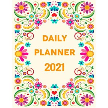 Imagem de Daily Planner 2021: 100 Days Daily Plan Page | Urgent work | Daily Goals | Morning work Plan | Afternoon Work Plan | Evening Work Plan | Shopping list | Notes With Colorful Cover (2021 MH Planner)
