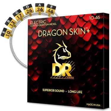 Imagem de DR Strings Dragon Skin+ - Cordas De Guitarra Elétrica Revestidas Com Níquel Quântico - Deq-10 - Som Superior Com Toque Confortável E Longa Vida Útil - Médio 10-46