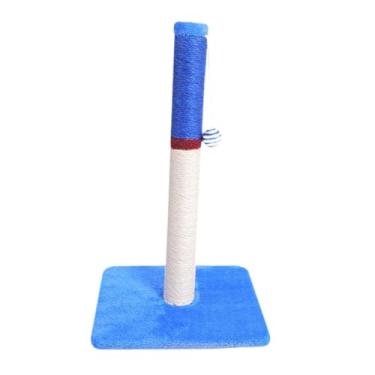 Imagem de IEUDNS Arranhador interativo para gatos, brinquedo para afiar garras, proteção para móveis, multifuncional, para gatos, Blue 61 Cm H