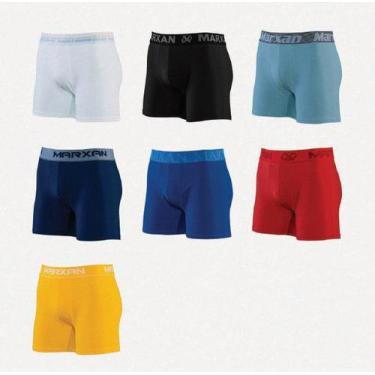 Imagem de Kit 2 Cuecas Boxer Marxan Algodão Liso P M G GG, Variadas, P