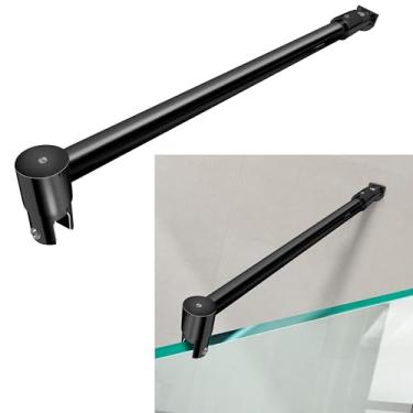 Imagem de Suporte para porta de chuveiro barra de parede a vidro de 14,17 polegadas (360 mm), comprimento fixo para painel de porta de vidro sem moldura de 5/16" (8 mm), 3/8" (10 mm), 1/2" (12 mm) de espessura