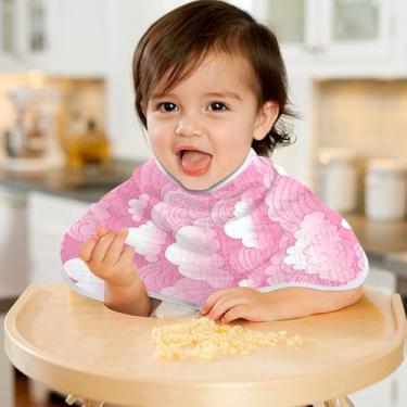 Imagem de CEBUGI Panos para Arrotar Musselina para Bebês 56 x 28 cm Toalhas de Banho Absorventes Macias Nuvens Algodão Arrotar Trapos para Bebês Meninos e Meninas Pacote com 4