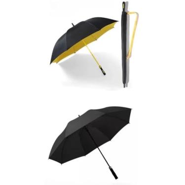 Imagem de Guarda-Chuva Grande Automático - Fibra de Vidro Blackout para Proteção UV, Reforçado para Tempestade(kit2 (amarelo+preto))