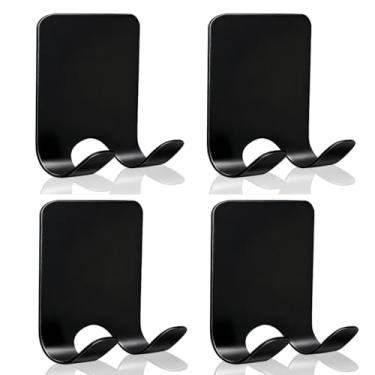 Imagem de Suporte de lâmina de parede de chuveiro, ganchos de barbear adesivos de metal, à prova d'água, 4 peças