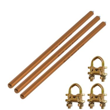 Imagem de KIT 03 HASTE ALTA CAMADA ATERRAMENTO 5/8 14,3MMX2,4M + 03 GTDU