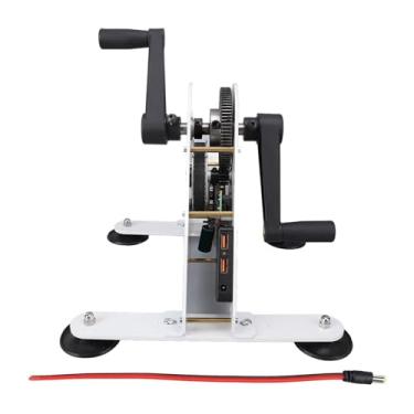 Imagem de Gerador de pedal Gerador de energia de manivela portátil de 50 W com 2 portas USB de carregamento rápido e saída DC 1 35 V para acampamento, atividades de emergência ao ar livre,