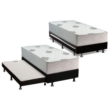 Imagem de Cama Box c/ Aux Conjugado Solteiro Inovaflex Comfort Premium 88x188