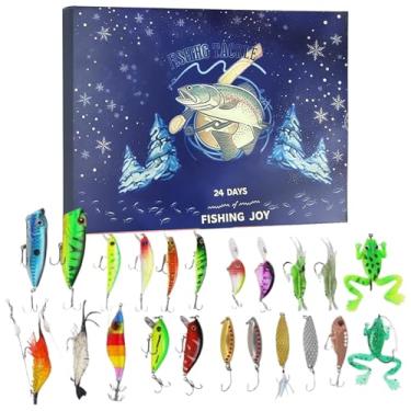 Imagem de Calendário De Contagem Regressiva Para Natal Com Iscas De | 24 Dias Com Equipamento De - Calendário De Contagem Decrescente Do Advento Iscas De Peixe,Para Família Adultos Rapazes Pai Marido