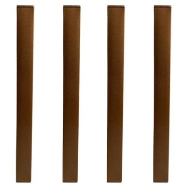 Imagem de Kit 4 Puxador Slim de Plástico Marrom para Móveis Balcão Cômoda Leve R