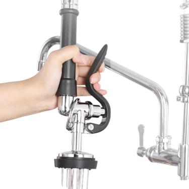 Imagem de GOVNPJ Pulverizador de pia comercial, cabeça de pulverizador de pré-enxágue de 1,42 GPM, aço inoxidável 304 com rosca 7/20.3 cm-20UNEF para cozinha de restaurante