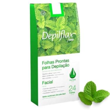 Imagem de CERA DEPILATORIA FOLHAS PRONTAS FACIAL HORTELÃ 24 FOLHAS (12 PARES) FORMULA ESPANHOLA RAPIDA E EFICAZ