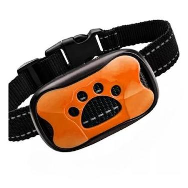 Imagem de Coleira Cães Recarregável Adestramento Anti Latido Sem Choque Exquisitamente Trabalhado e Esteticamente Agradável Leve(Laranja A178)