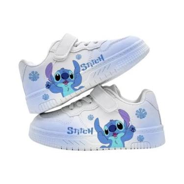 Imagem de Tênis Casuais De Basquete Para Crianças, Sapatos Stitch Para Meninos E
