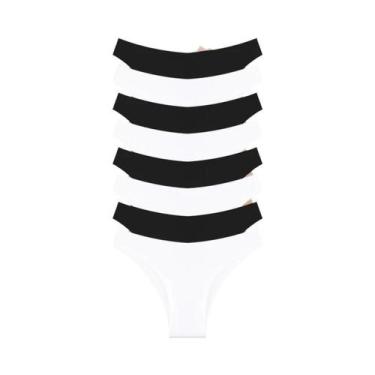 Imagem de Conjunto De 8 Calcinhas De Seda Gelada Sem Costura De Cintura Baixa, R