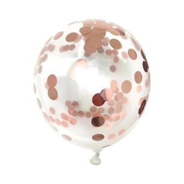 Imagem de Balões De Látex Transparentes Com Glitter Dourado 5/10/20pcs Para Deco