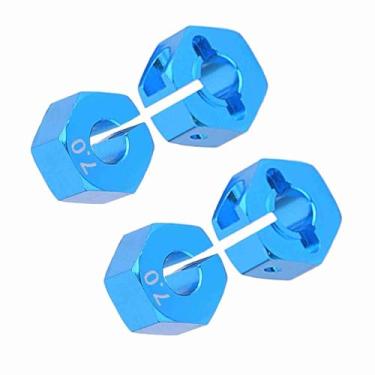 Imagem de HUIOP Cubo Adaptador de Unidade Sextavada de Roda Leve 12 Mm 7.0 Liga Alumínio, Conjunto RC para a Maioria Dos Carros, Caminhões, Buggy, Esteiras 1/10 Com Pinos e Parafusos,