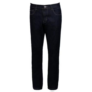 Imagem de Calça Jeans Masculina Gangster Reta Azul Escuro, Azul escuro, 42