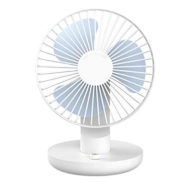 Imagem de Ventilador de Mesa Rotativo Resfriamento Silencioso com Velocidades Ajustáveis Alimentado por USB Portátil Pessoal para Escritório Casa Cama Viagem Ac
