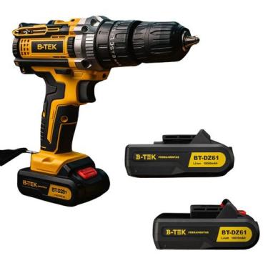 Imagem de Parafusadeira Potente Sem Fio 2 Baterias Portatil Maleta - RR CASA E C