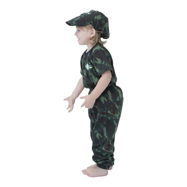 Imagem de Fantasia Infantil Menino Soldado Camuflado Temático Verde