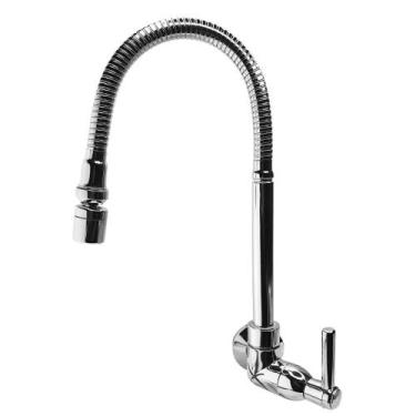 Imagem de Torneira Para Cozinha Gourmet Flexível C/Arejador Abs Parede  1/4 de V