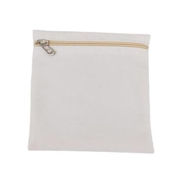 Imagem de Lilihuimaoyi Bolso Embutido com Zíper, Compartimento Seguro para Guardar O Celular, Lona, Prático, Leve, Discreto, Bolsos Internos, Branco