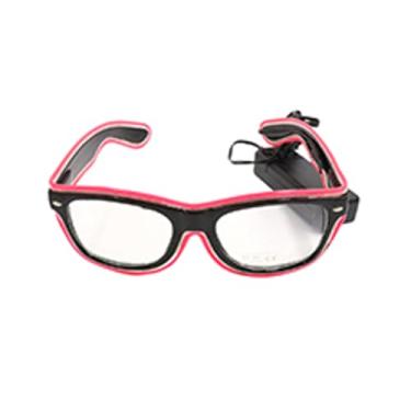 Imagem de Óculos de LED com 20 Cores Luz El Wire Neon Rave Piscante Brilhante Decorativos para Festa Clube Feriado 4 Modos Constante Piscada Lenta Explosiva Des