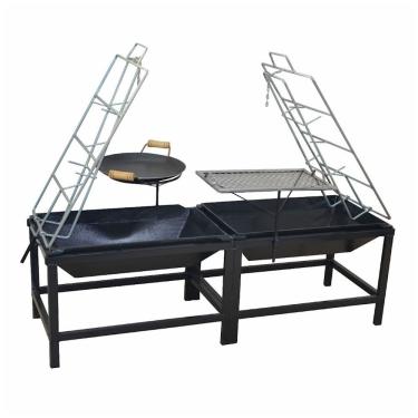 Imagem de Churrasqueira Lareira Dupla Fogo De Chão Picanheira E Grelha