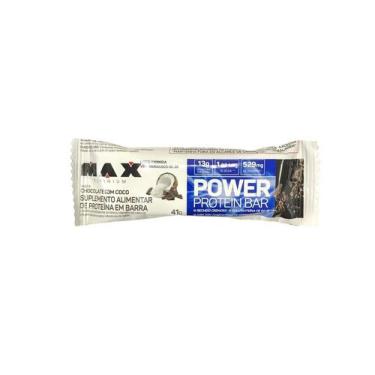 Imagem de Power Protein Bar (41g) - Sabor: Chocolate c/ Coco - Max Titanium