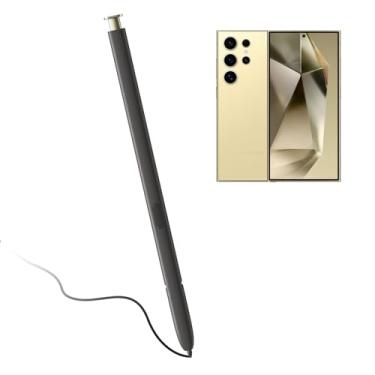 Imagem de Caneta Galaxy S24 Ultra S (com Bluetooth) 4096 de substituição para Samsung Galaxy S24 Ultra 5G Caneta Stylus Touch Stylus com 5 pontas/pontas (Amarela)