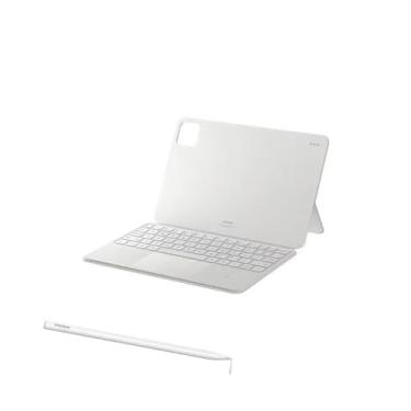 Imagem de Caneta Stylus original Mi Pad 6 e teclado Mi Pad 6, caneta Bluetooth e teclado magnético para Xiaomi Mi Pad 6 Pro/Mi Pad 6 (caneta Stylus com teclado de toque branco)