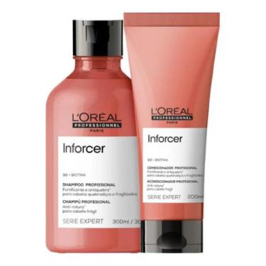 Imagem de Kit Loréal Inforcer Shampoo 300ml + Condicionador 200ml - Loréal Profe