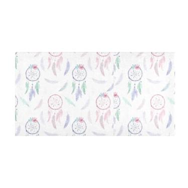 Imagem de Burbuja Tapete de corredor Dreamcatcher Tapete de cozinha antiderrapante de pelúcia para corredor, quarto, sala de estar, decoração de entrada, lavável na máquina, 51 x 99 cm