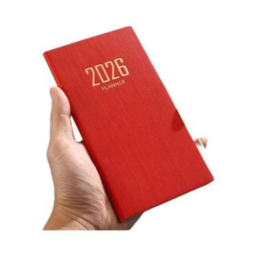 Imagem de Caderno De Calendário Em Couro A6 2026 Com 128 Páginas, Caderno De Pla