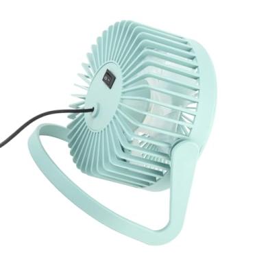 Imagem de Ventilador de mesa USB pequeno, motor silencioso, mini ventilador de resfriamento de mesa de alta velocidade com cabo de alimentação USB estendido, para escritório, carro, casa, ambientes internos e