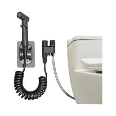 Imagem de Ducha Higiênica Portátil De Cobre Com Saída Dupla Para Vaso Sanitário 