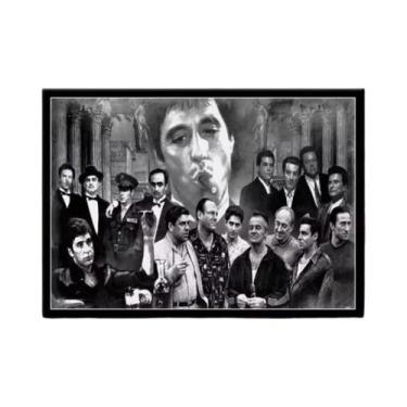 Imagem de Pintura Em Tela Vintage Dos Filmes Godfather, Scarface E Sopranos Para
