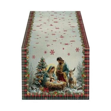 Imagem de Caminho De Mesa Lavável Em Linho Com Fundo Claro Para Restaurantes Rel