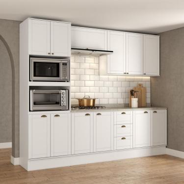 Imagem de Armário De Cozinha Completa C Balcão Milla Bloom Carraro Branco