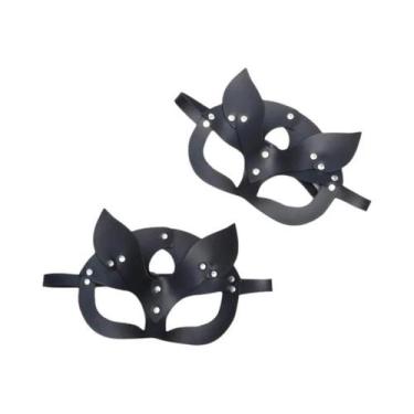 Imagem de Máscara De Cosplay De Gato Em Couro Para Mulheres, Máscara De PU Para 